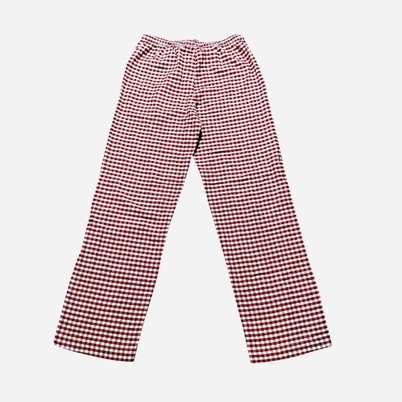 Gap Adult Unisex Softest Cotton Flannel PJ Pants Red White Gingham Plaid XS NEW - Picture 6 of 15